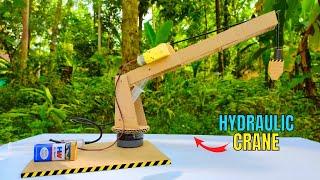 How to make Hydraulic Crane at home  Science Project