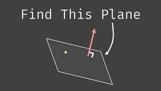 How To Find an Equation of a Plane Given a Point and Perpendicular Normal Vector