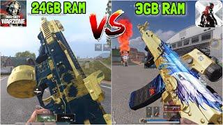 WARZONE MOBILE 24GB RAM vs BLOOD STRIKE 3GB RAM