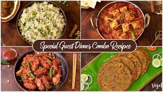 Guest Menu for Dinner Recipes  Veg Thali Recipes  Dinner Combo Recipes  Indian Vegetarian Recipes