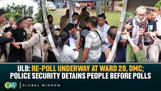 ULB RE-POLL UNDERWAY AT WARD 20 DMC POLICE SECURITY DETAINS  PEOPLE BEFORE POLLS