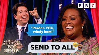 Alison Hammond cant stop laughing at rude Send to All  Michael McIntyre’s Big Show