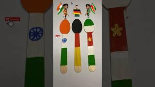 India Germany Suriname Flag  Independence Day Drawing #flagpainting #shorts #spoon