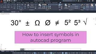 How to insert symbols in autocad