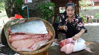 Countryside life TV  Yummy big fish cook for children - Big river fish cooking