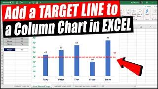 How to Add a Target Line to a Column Chart 2 Methods