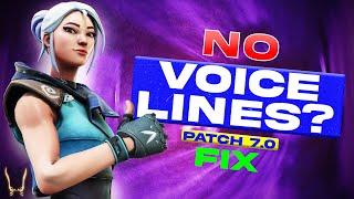 How to FIX No Voice Lines in Valorant  Patch 7.0 Easy Bug Fix