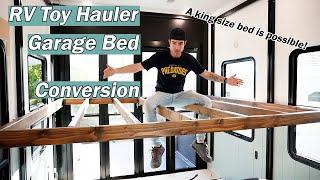 Grand Design RV Toy Hauler Garage Master King Bed Conversion Part #1