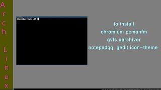 Arch Linux Chromium  PCmanfm file manager Trash management icon themes