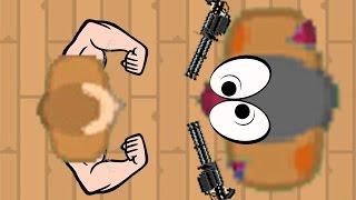 Braains.io Human Vs Zombie With His Miniguns