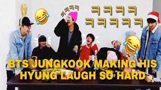 BTS Jungkook making his hyungs laugh