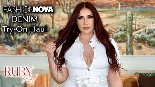 Fashion Nova Curve 2023 Denim Collection Try-On Haul  @NovaMEN by ​⁠@FashionNova  Ruby Red