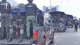 Heavy Police RRS and security agencies present for Lagos protest