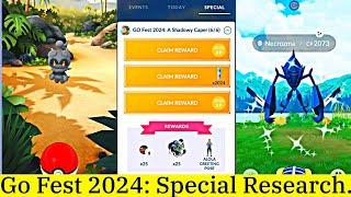 Go Fest 2024 A Shadowy Caper Special Research Rewards Pokemon Go  Marshadow & Shiny Necrozma Catch