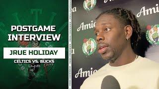 Jrue Holiday Im Too OLD to Play 1-on-1 with Pritchard  Celtics vs. Bucks Postgame