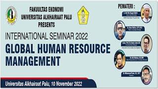 Seminar Internasional Global Human Resource Management  FEKON UNISA PALU