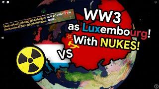 Starting WW3 as Luxembourg WITH NUKES - Roblox Rise of Nations