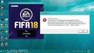 DirectX Function Error on Fifa 18 after windows 10 update Try this fix first