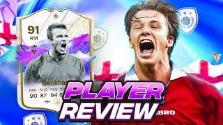 91 FUTURE STARS ICON BECKHAM SBC PLAYER REVIEW  FC 24 Ultimate Team