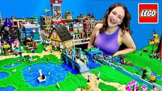 Custom LEGO City HUGE Downtown Expansion Tennis Court & DUPLO??