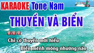 Thuyền Và Biển Karaoke Tông Nam Beat Phối Mới - Nhạc Sống Thanh Ngân