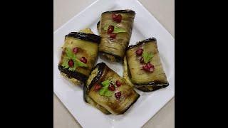 ഒരു ജോർജിയൻ രുചി Georgian Badrijani Nigvzit  Eggplant with Walnut