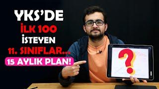 İLK 100 İSTEYEN 11.SINIFLARA TAVSİYELER  15 AYLIK PLAN VE ÇALIŞMA ÖNERİSİ 2022 YKS