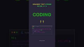 Gradient Text Stroke In CSS  #css3