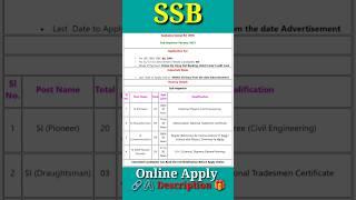 SSB Sub Inspector Recruitment 2023 – Apply Online for 111 Vacancy#recruitment #jobs