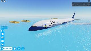 Roblox Cabin Crew Simulator  B777  Water Landing