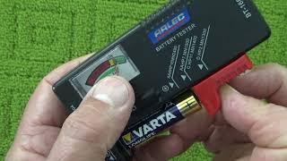 Battery Tester Review - Tests AA AAA C D and 9 Volt Batteries - All the Features - Tutorial