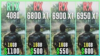 RTX 4080 vs RX 6800 XT vs RX 6900 XT vs RX 6950 XT - Test in 12 Games