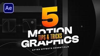 5 EPIC Motion Graphics Techniques for After Effects  After Effects Tutorial