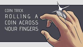 Coin Trick How to Roll a Coin Across Your Knuckles HD
