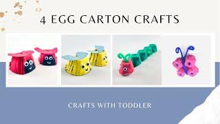 4 Easy Egg Carton Crafts for Kids  Egg Carton LadybugBeeButterflyCaterpillar Crafts