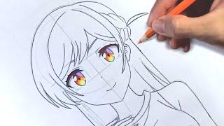 how to draw mizuhara chizuru  kanojo okarishimasurent a girlfriend  - cara gambar chizuru