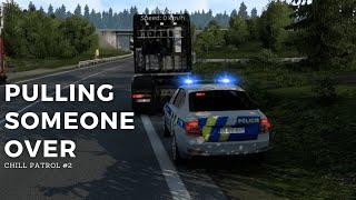 TruckersMP Game Moderator  Pulling Someone Over  Chill Police Patrol #2