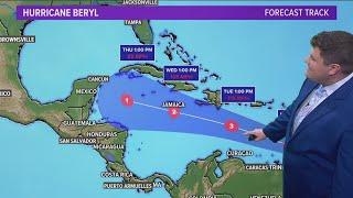 Tracking Hurricane Beryl Heres the latest update as it moves west