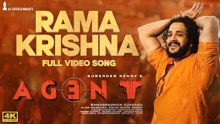 Rama Krishna Full Video Song 4K  Agent  Akhil Akkineni  Ram Miriyala  Hiphop Tamizha