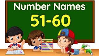 Number names  Number Names 51-60  Number spelling  Learn Numbers  Numbers 51-60  #numbernam