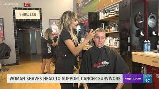 College Station woman shaves head to support the fight against cancer