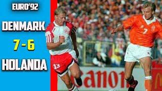 Denmark vs Netherlands 2-2  5 - 4  Highlights Semi Finals Euro 92