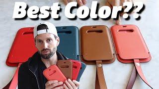 iPhone 12 and iPhone 12 Pro LEATHER SLEEVE REVIEW What is the BEST COLOR??