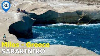 Sarakiniko Beach on Milos Island in Greece