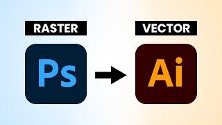 Convert Raster to Vector in Photoshop  Import in Illustrator