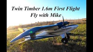 E Flite Twin Timber 1 6m First Flight Fly with Mike