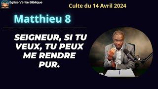 Culte №14 - Matthieu 8  « Seigneur si tu veux tu peux me rendre pur. »