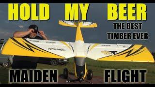 Super Timber 1.7m BNF Basic RC plane 6S power MAIDEN FLIGHT