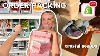 PACKING ORDERS FOR MY CRYSTAL SHOP - Small business vlog 008 - Mineral Fox Gems