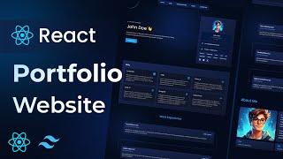 Responsive Portfolio Website Using React JS and Tailwind CSS  Portfolio Website in React.Js